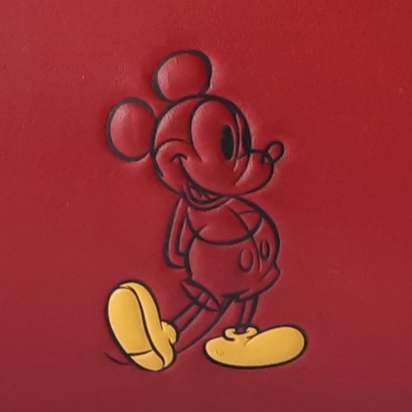 Ltd Ed DISNEY X COACH Mickey Mouse Dark Red Leather Tote Tag Shoulder Bag - Picture 3 of 16